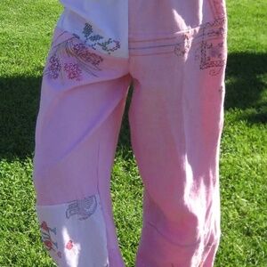 NWT Boutique American Recycled Clothing Embroidered Pant